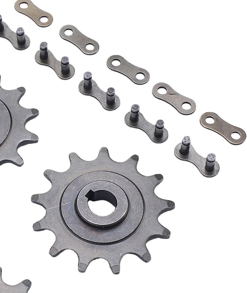 410 13T Motor Sprocket Heavy Duty Steel Construction Premium Replacement Sprocket Set for Go Karts Motorcycles ATVs and Quad Bikes Includes 5 Sprockets and 20 Accessories - Image 2