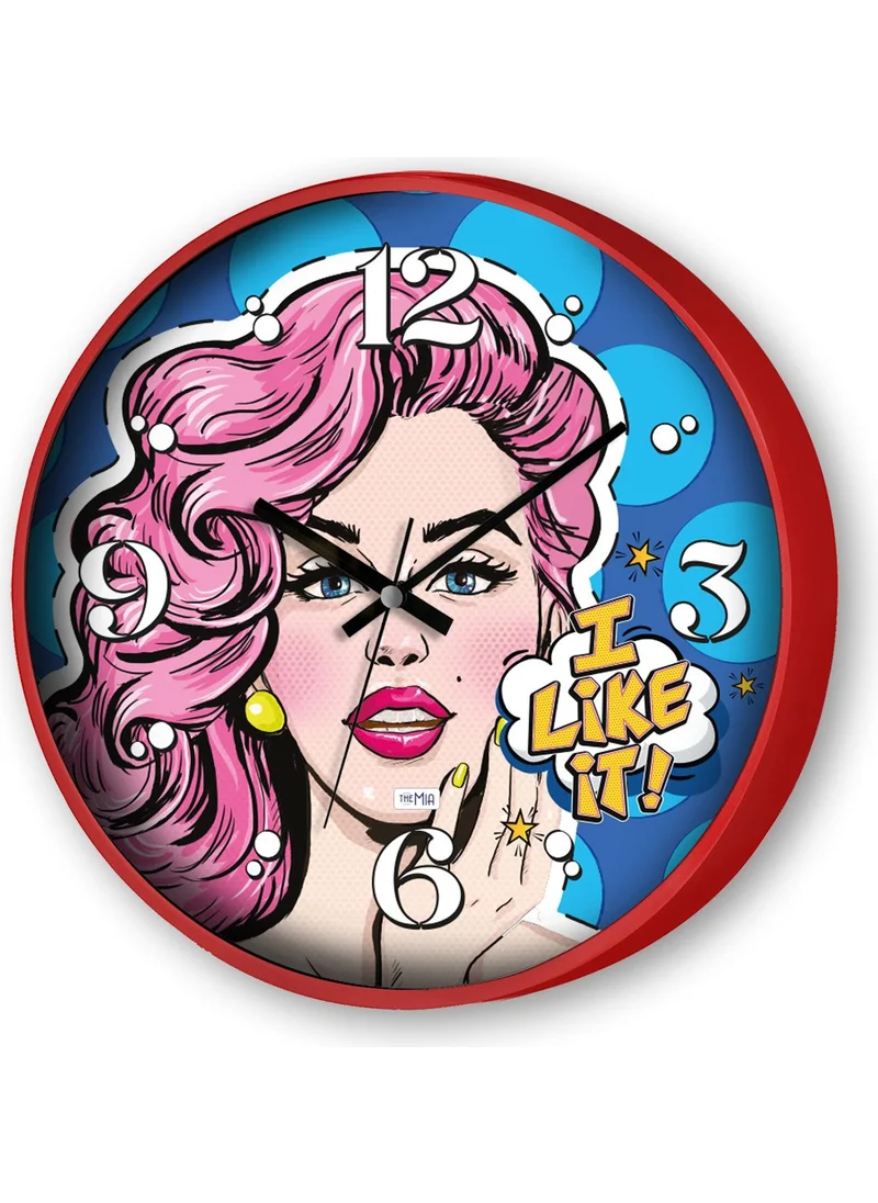 The Mia Popart Wall Clock 30 cm