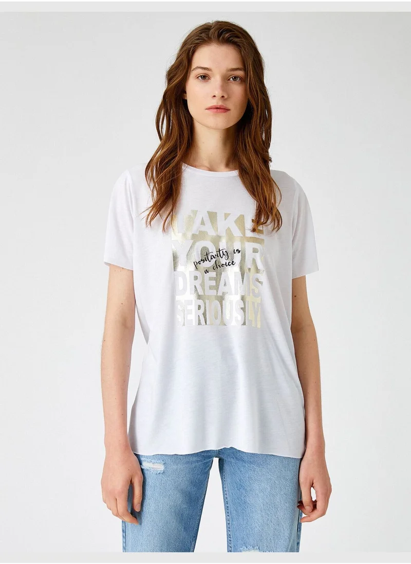 KOTON Printed T-Shirt Cotton