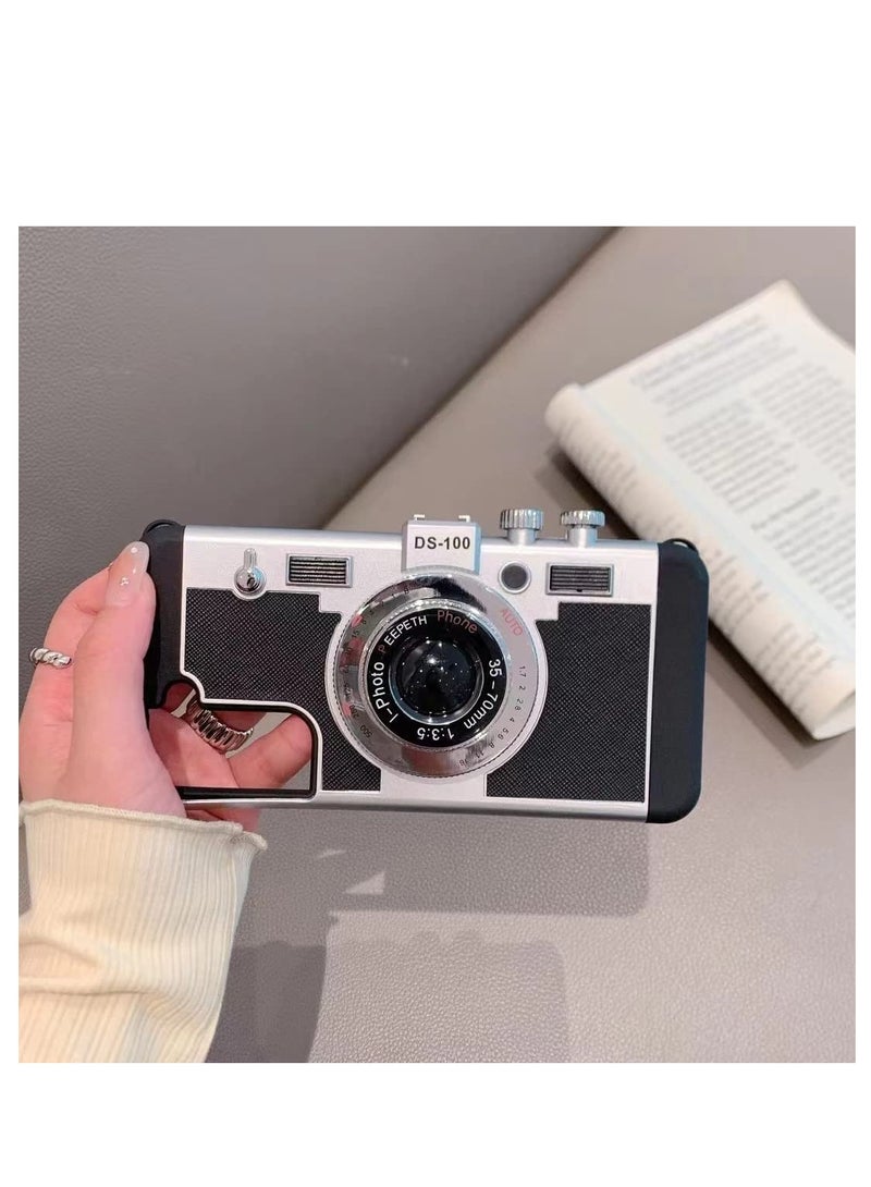 SYOSI حافظة هاتف Emily in Paris لهاتف Samsung Galaxy S23 Ultra، حافظة هاتف بكاميرا SYOSI مع حبل هاتف ثلاثي الأبعاد لطيف فريد من نوعه من السيليكون الناعم متوافق مع Samsung Galaxy S23 Ultra للفتيات والنساء (أسود) - Image 2