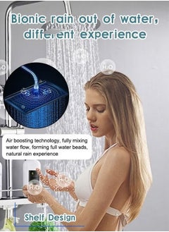 XiuWoo Full Copper Shower Set Bathroom Fixtures Shower Booster Head Bathroom Home Wall Mounted Shower System Bathroom Faucet Black  - Image 3