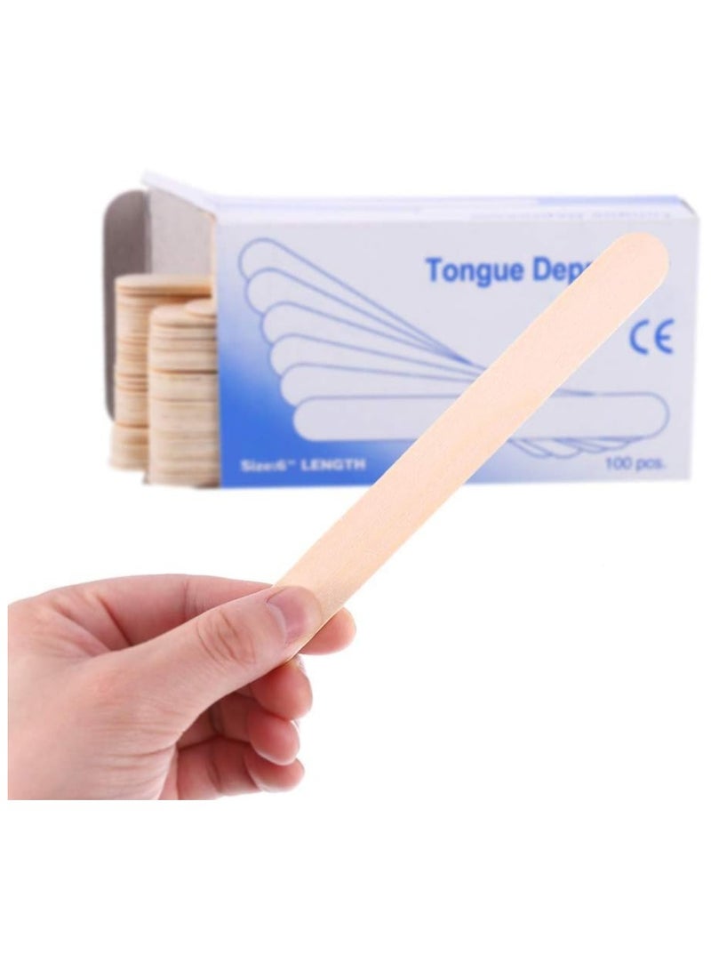 BLOOMING TIME 100 Pieces Wooden Tongue Depressor Waxing Spatula Disposable Wooden Beauty Accessories - Image 3