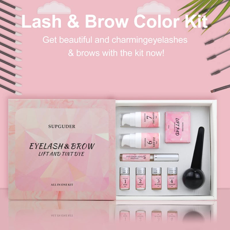 SUPGUDER 2025 4in1 Lash Lift and Brow Lamination Kit with Long-Lasting Black Color for 6-8 Weeks, Eyelash & Eyebrow Perm DIY Professional Kit,Easy to Use at Home & Salon - Image 5