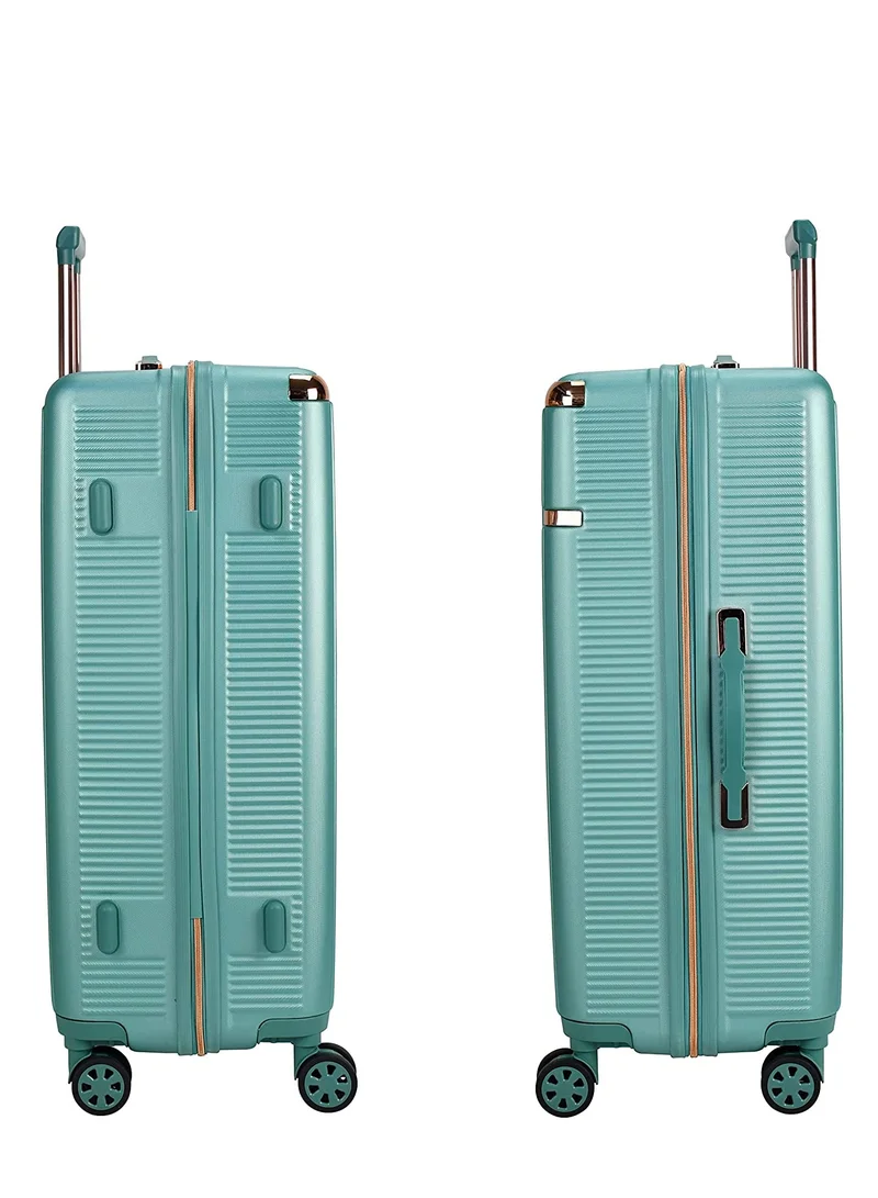 SENATOR Hard Case Luggage Trolley For Unisex ABS Lightweight 4 Double Wheeled Suitcase With Built In TSA Type Lock A5123 Light Green