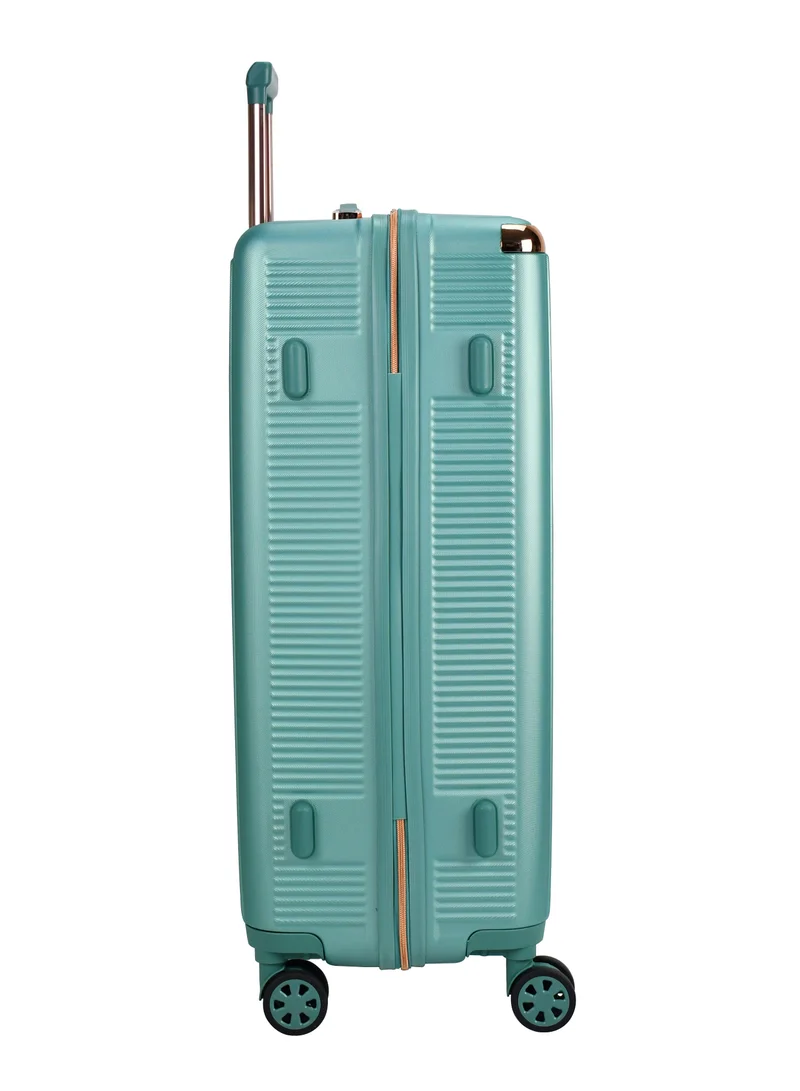 SENATOR Hard Case Luggage Trolley For Unisex ABS Lightweight 4 Double Wheeled Suitcase With Built In TSA Type Lock A5123 Light Green