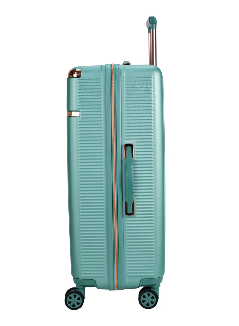 SENATOR Hard Case Luggage Trolley For Unisex ABS Lightweight 4 Double Wheeled Suitcase With Built In TSA Type Lock A5123 Light Green