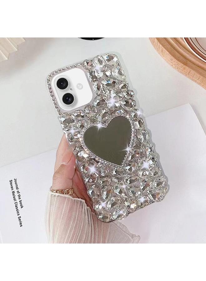 اس-توب جراب لهاتف iPhone 16 مصنوع يدويًا من أحجار الراين اللامعة وغطاء هاتف الكمبيوتر الشخصي - Image 1