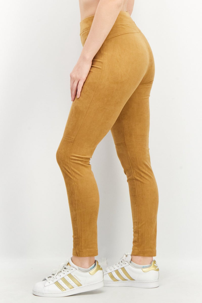 ESPRIT Women Regular Fit Solid Pants, Brown - Image 3