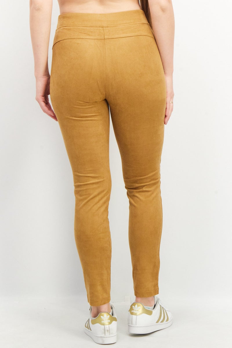 ESPRIT Women Regular Fit Solid Pants, Brown - Image 4