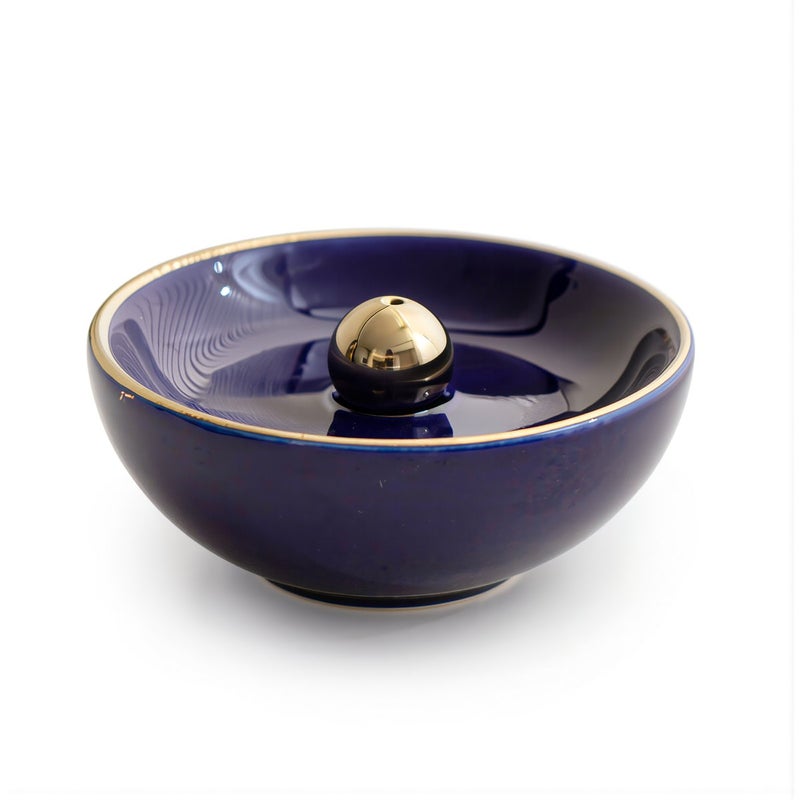 Ceramic Incense Holder Premium Glaze Dish Shape For Stick Incense 8.5cm - Image 1