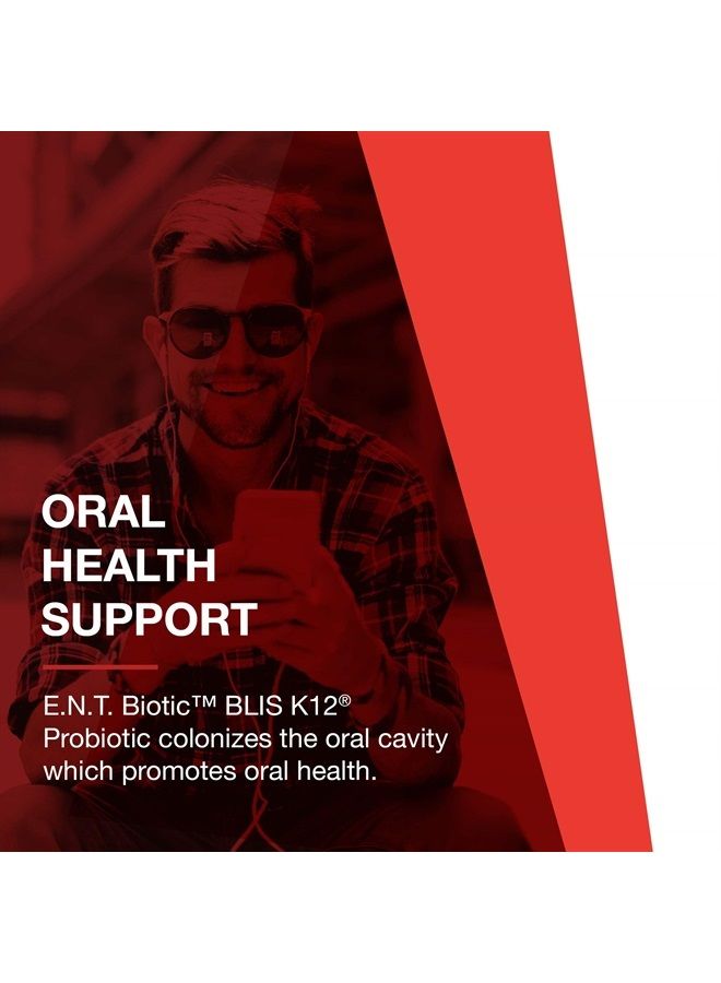 Protocol For Life Balance E.N.T. بيولوجي BLIS K12 بروبيوتيك - يعزز بكتيريا الفم، نفس منعش، صحة الحلق، ودعم استجابة المناعة - 60 حبة مصاصة - Image 3