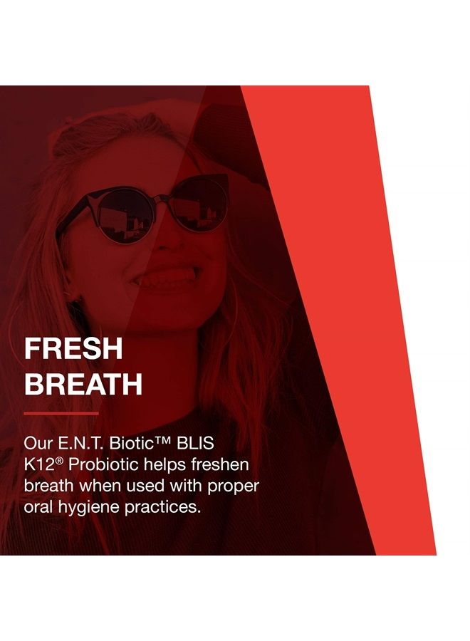 Protocol For Life Balance E.N.T. بيولوجي BLIS K12 بروبيوتيك - يعزز بكتيريا الفم، نفس منعش، صحة الحلق، ودعم استجابة المناعة - 60 حبة مصاصة - Image 5