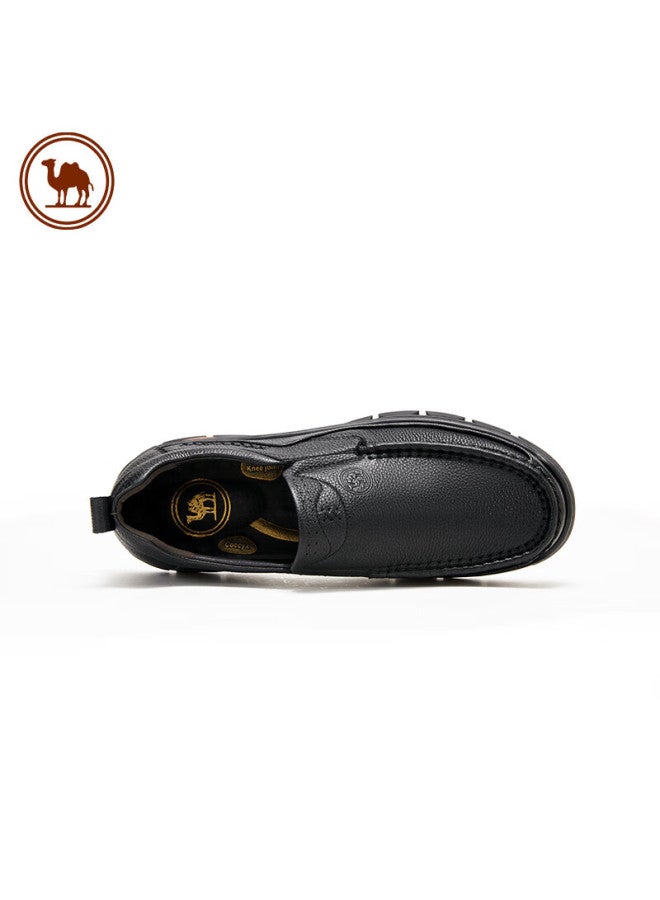 CAMELJEANS Luotuo Brand Business Casual Leather Shoes For Men, Slip-on Loafers, Soft Leather Soft Sole Classic Men's Shoes P13a211016 Black 41 - Image 3