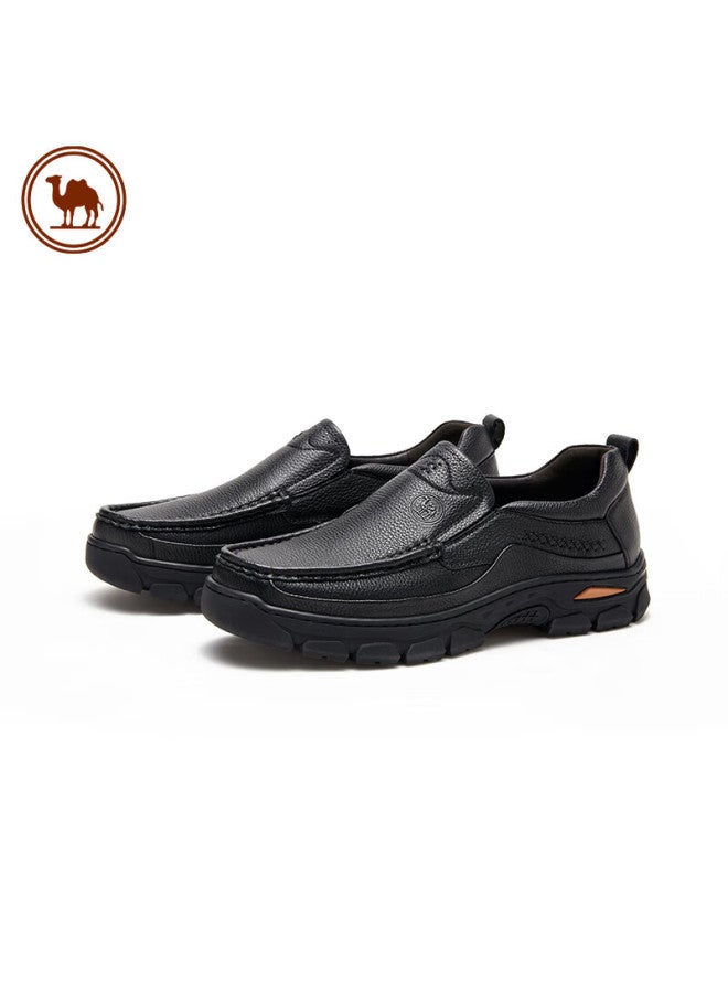 CAMELJEANS Luotuo Brand Business Casual Leather Shoes For Men, Slip-on Loafers, Soft Leather Soft Sole Classic Men's Shoes P13a211016 Black 41 - Image 5