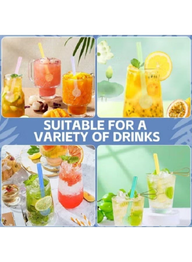8 Pcs Glass Straws Shatter Resistant 8 Inch Short Reusable Glass Straw With Cleaning Brush Dishwasher Safe Drinking Straws Perfect For Smoothies Coffee Fruit Juice - Image 4