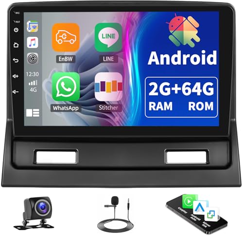AMprime [2+64G] Android 15 Car Stereo for Mitsubishi Galant 2004-2012 with Wireless Carplay&Android Auto,9 Inch Touch Screen Car Radio with Mirror Link Bluetooth FM/RDS Radio WiFi GPS EQ SWC - Image 1