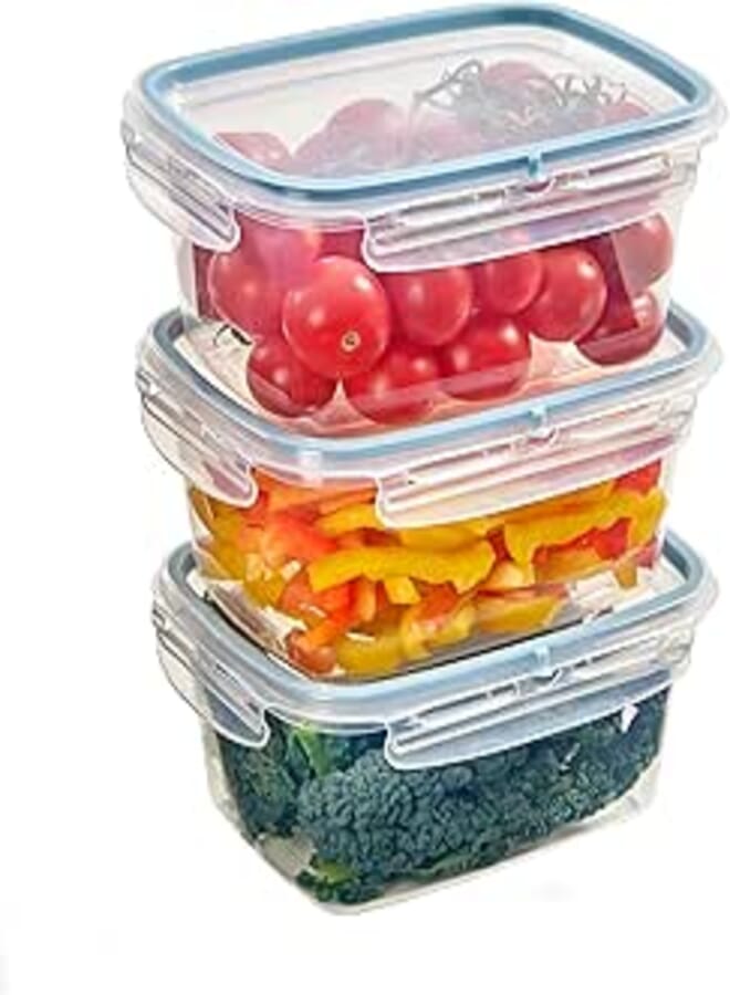 Snips Rectangular Storage Containers, 1.2L, 3-Piece Set