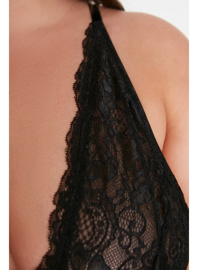 trendyol Plus Size Bra - Black  - Image 4