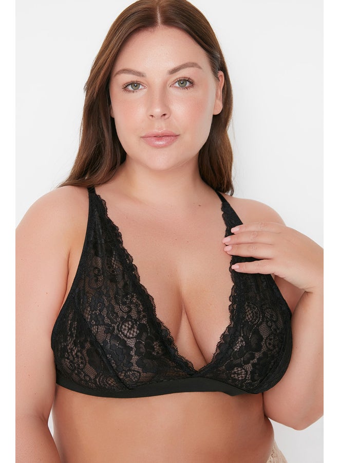 trendyol Plus Size Bra - Black  - Image 3