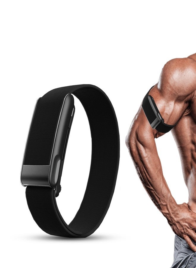DADO HydroKnit Waterproof Bicep Nylon Sport Band Compatible with WHOOP 5.0, One, Peak, and Life | Elastic Fast-Drying Comfortable Strap for Active Lifestyles (Black, Life/MG) - Image 1