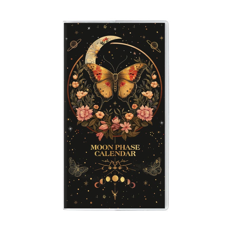 Zuozee Pocket Calendar 2026-2027, Moon Phrase Purse Planner - 3.7" x 6.7" - Runs from January 2026 Until December 2027, 2026 Monthly Pocket Calendar with PVC Cover for Office - Image 1
