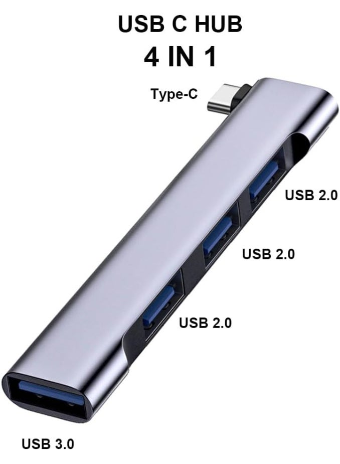 USB C Hub for Laptop, Portable Ultra-Slim Type-C to USB Hub Multiport Adapter with USB 3.0 Port, USB C Expander for MacBook Pro/Air, Surface Pro, Keyboard, Flash Drive - Image 4