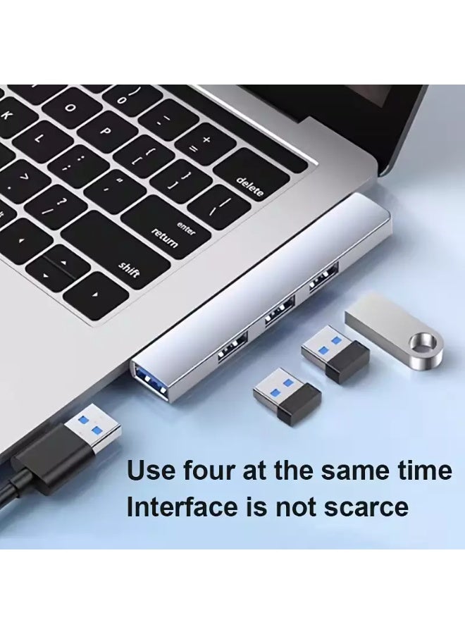 4-in-1 Angled USB-C Hub – Type-C to USB 3.0 & 3× USB 2.0 Aluminum Docking Station for MacBook, Laptop, Tablet & PC - Image 3