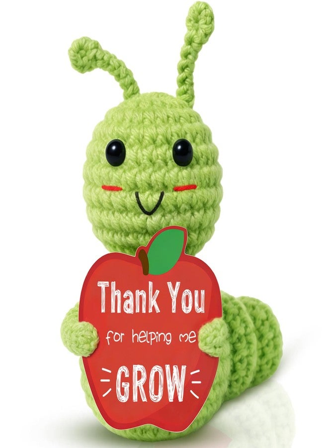 Frabaca Thank You for Helping Me Grow - 2026 Graduation Teacher Appreciation Gift for Women Men Her Him - Cute Crochet Caterpillar with Thank You Card - Image 1