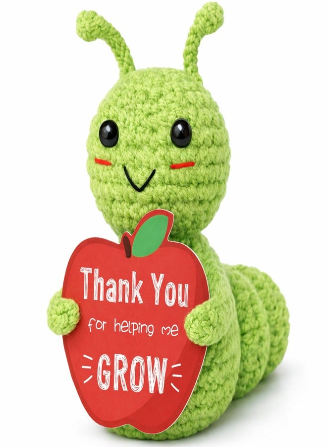Frabaca Thank You for Helping Me Grow - 2026 Graduation Teacher Appreciation Gift for Women Men Her Him - Cute Crochet Caterpillar with Thank You Card - Image 2