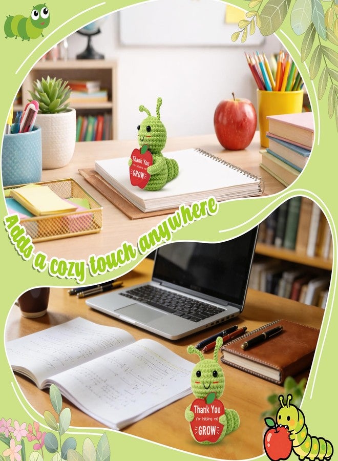 Frabaca Thank You for Helping Me Grow - 2026 Graduation Teacher Appreciation Gift for Women Men Her Him - Cute Crochet Caterpillar with Thank You Card - Image 5