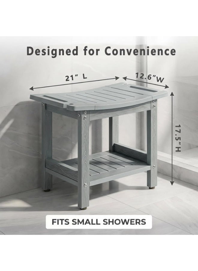 Waterproof indoor shower chair (grey) - Image 3