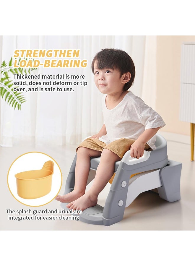 3 In 1 Potty Training Seat For Kids, Baby Toilet Chair With Armrests And Cushion, Height Adjustable Potty Seat, Removable Bowl, For Toddler 1 To 8 Years - Image 4