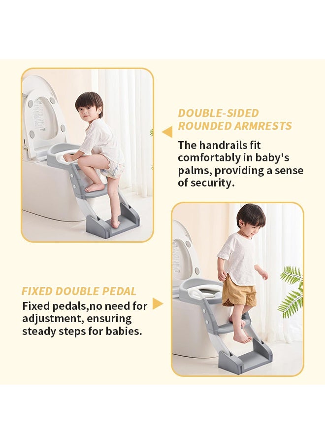 3 In 1 Potty Training Seat For Kids, Baby Toilet Chair With Armrests And Cushion, Height Adjustable Potty Seat, Removable Bowl, For Toddler 1 To 8 Years - Image 3