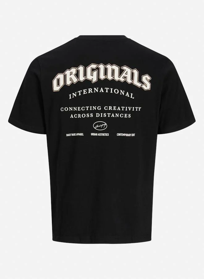 JACK & JONES Jormeadows Typo Crew Neck T-Shirt