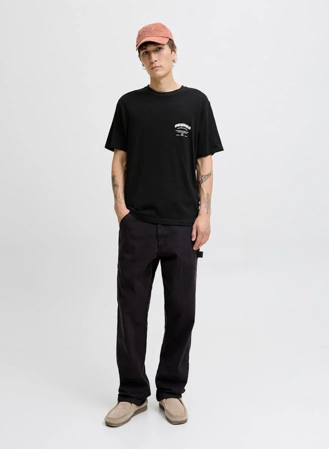 JACK & JONES Jormeadows Typo Crew Neck T-Shirt