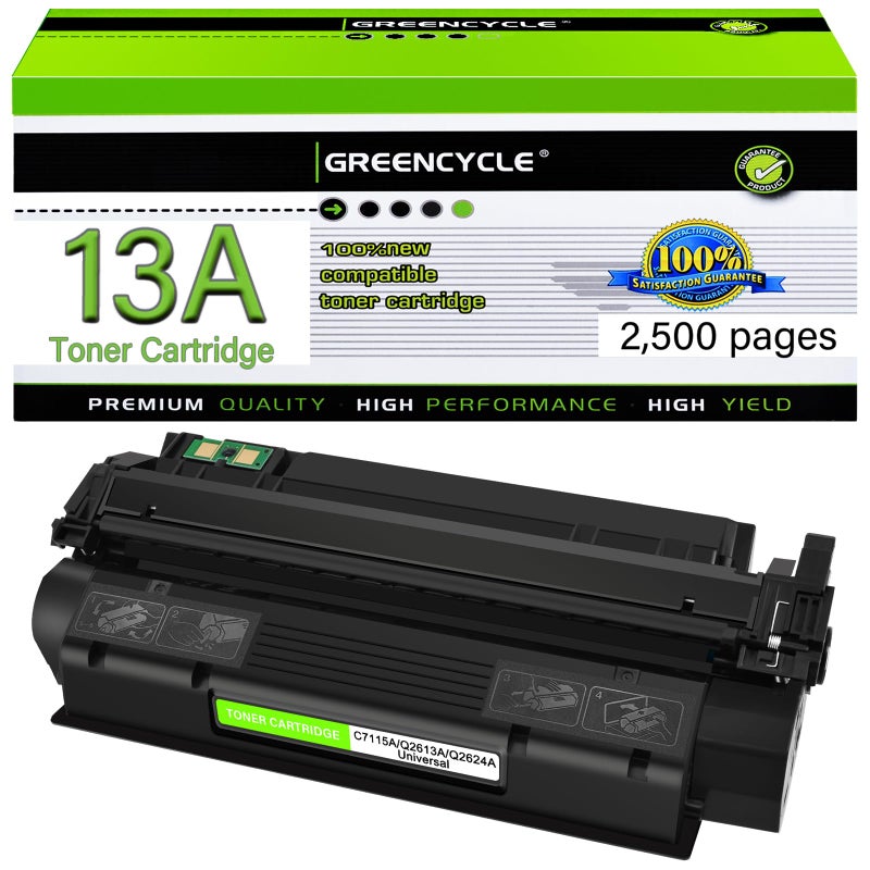 greencycle 13A Q2613A Compatible Toner Cartridge Replacement for HP 13A Q2613A C7115A Q2613X C7115X Use with Laserjet 1300 1300n 1300xi 1300t Printer Black 1 Pack