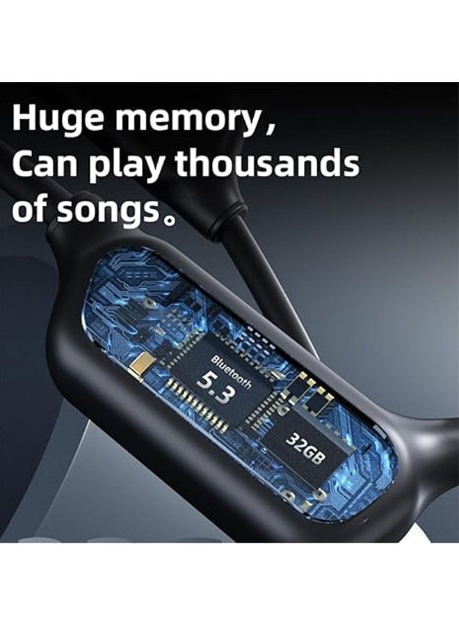 general Bone conduction headphones, wireless Bluetooth 5.3 open-ear headphones, IPX8 waterproof, 8 hours, built-in 32G MP3 memory, suitable for running, cycling, driving - Image 4