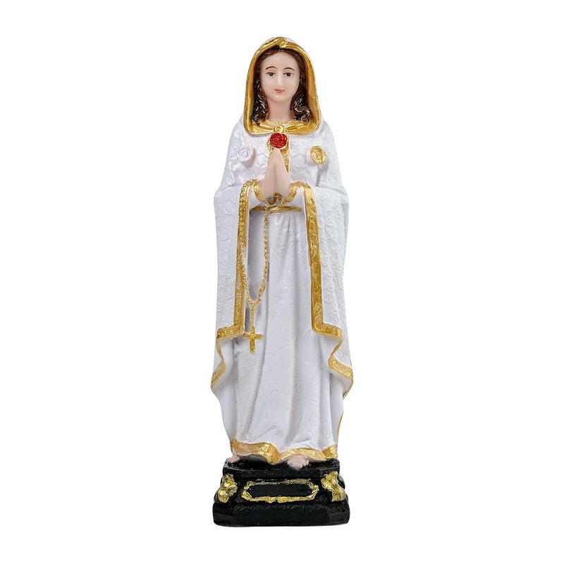 Newven Rosa Mistica Showpiece Idol Christian Statues Mother Figurine Home Decor Gifts for House Warming for Living Room Catholic Decorative Figurine White 29 X 9 X 7 CM - Image 1