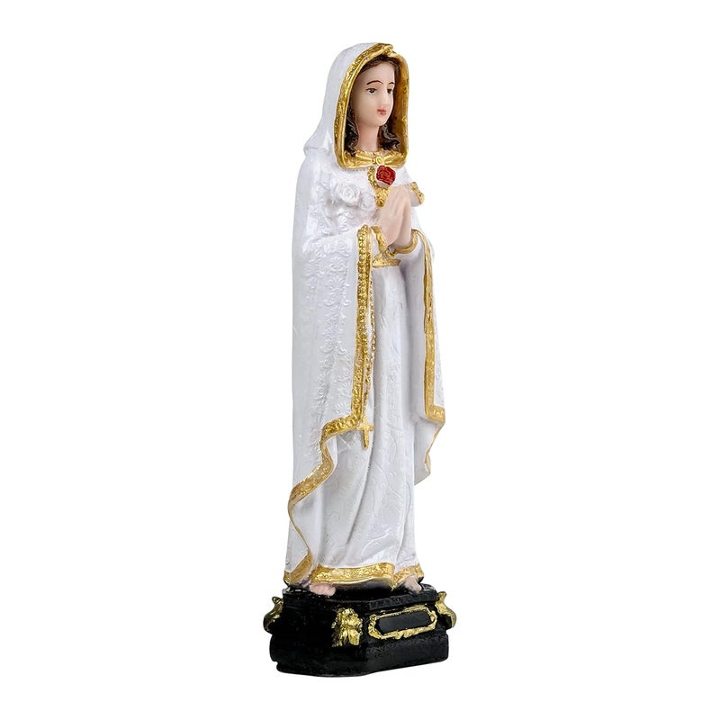 Newven Rosa Mistica Showpiece Idol Christian Statues Mother Figurine Home Decor Gifts for House Warming for Living Room Catholic Decorative Figurine White 29 X 9 X 7 CM - Image 3