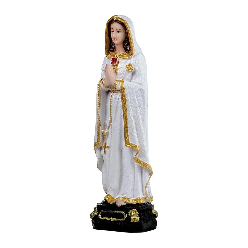Newven Rosa Mistica Showpiece Idol Christian Statues Mother Figurine Home Decor Gifts for House Warming for Living Room Catholic Decorative Figurine White 29 X 9 X 7 CM - Image 5