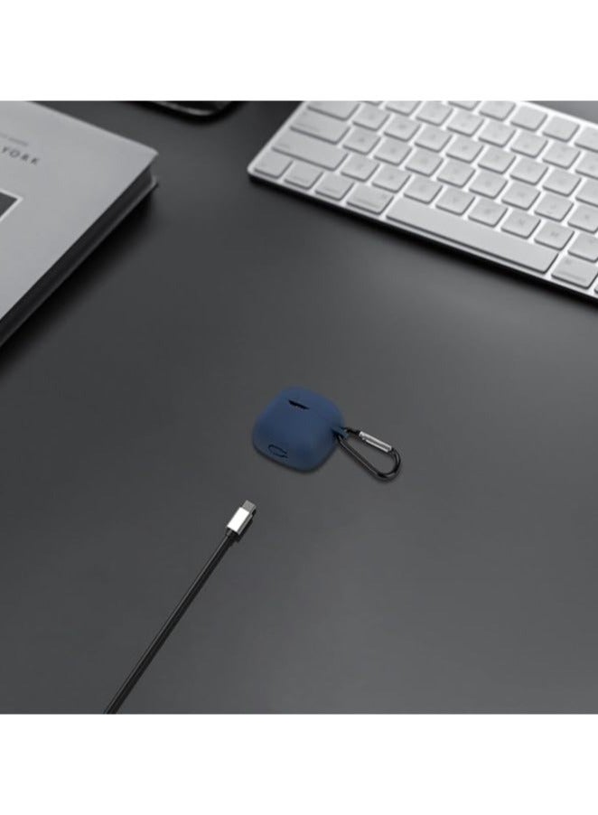 حافظة لهاتف JBL Tune Flex، غطاء من السيليكون المقاوم للصدمات مع حلقة تسلق (أزرق) - Image 4