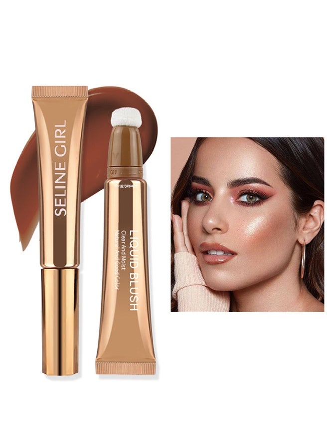 SELINE GIRL 3-IN-1 Liquid Contour Stick, Highlighter & Blush & Contour Stick, Multi-Purpose Contour Makeup, Cream Contour Long Lasting and Waterproof Cosmetic #07 Terracotta - Image 1