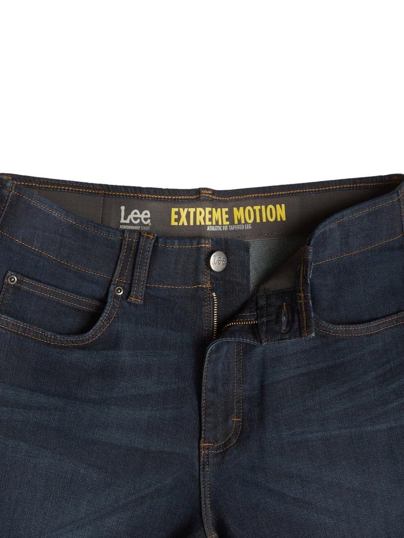 Lee Men's Extreme Motion Athletic Fit Tapered Leg Jean Blue Strike 36W x 32L - Image 5