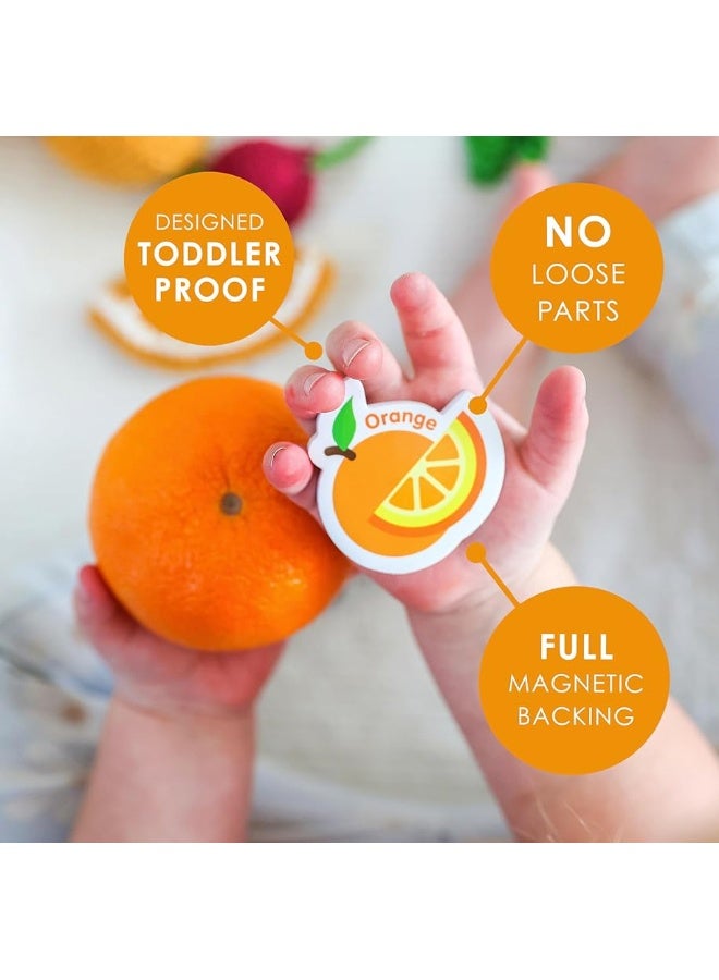 Curious Columbus - Fridge Magnets for Toddlers - Learning Magnets for Toddlers - Set of 52 Toddler Magnets - 26 Big Foam Food Magnets + 26 ABC Alphabet Magnets - Fun Refrigerator Magnets for Kids - Image 5
