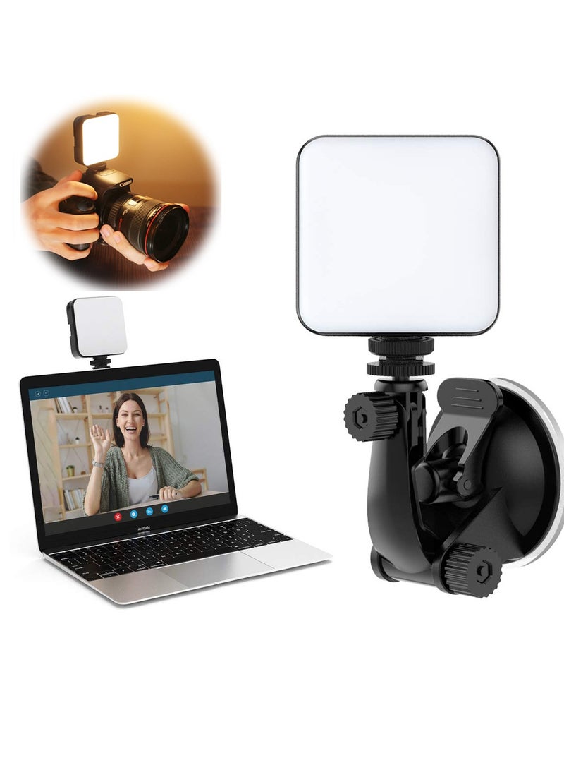 SYOSI Videoconferencing Lighting Kit Filming Fill Light Adjustable Color Temperature Camera Light Mini Suction Cup Fill Light Suitable for Live Streaming, Makeup, Video Calls, Etc. - Image 1