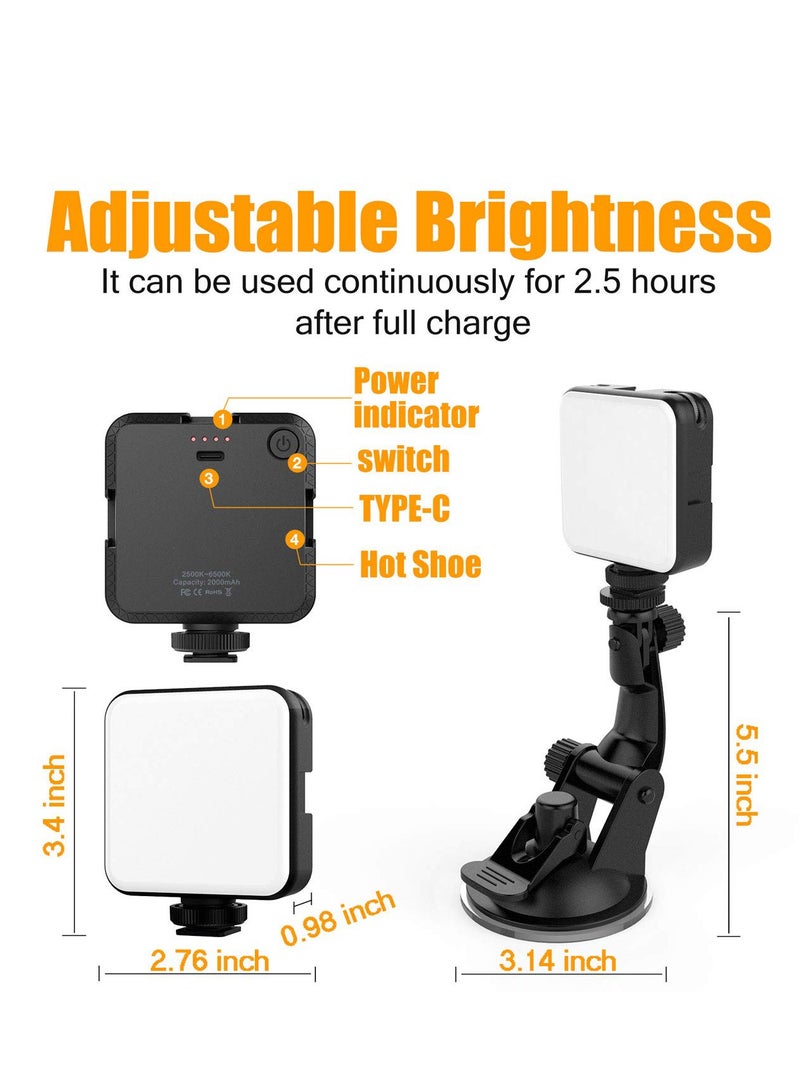 SYOSI Videoconferencing Lighting Kit Filming Fill Light Adjustable Color Temperature Camera Light Mini Suction Cup Fill Light Suitable for Live Streaming, Makeup, Video Calls, Etc. - Image 4