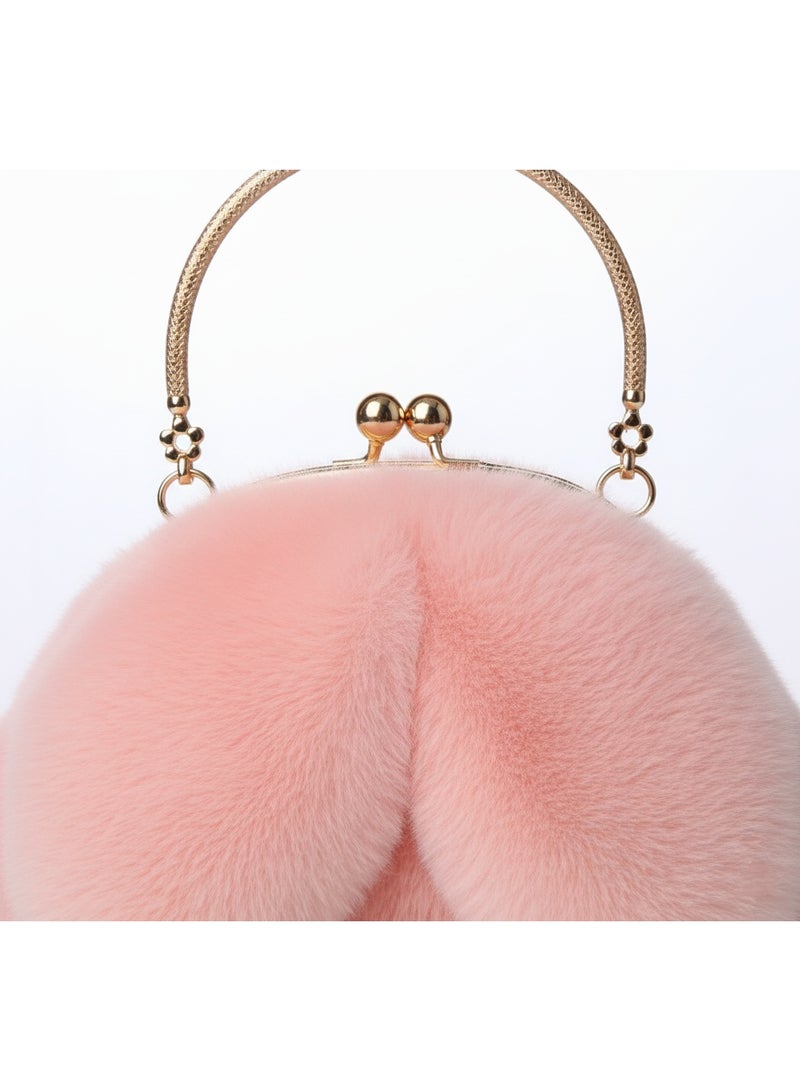 Women’s Cute Crossbody & Handbag – Round Cat Ear Design with Adjustable Golden Chain Strap - Image 2