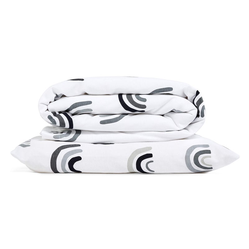 Snuz Snuz Cot Duvet Cover & Pillowcase Set – Mono Rainbow Design – Light, Breathable & Luxurious Jersey Cotton Made To Last & Designed To Fit SnüzKot Duvet - Image 2