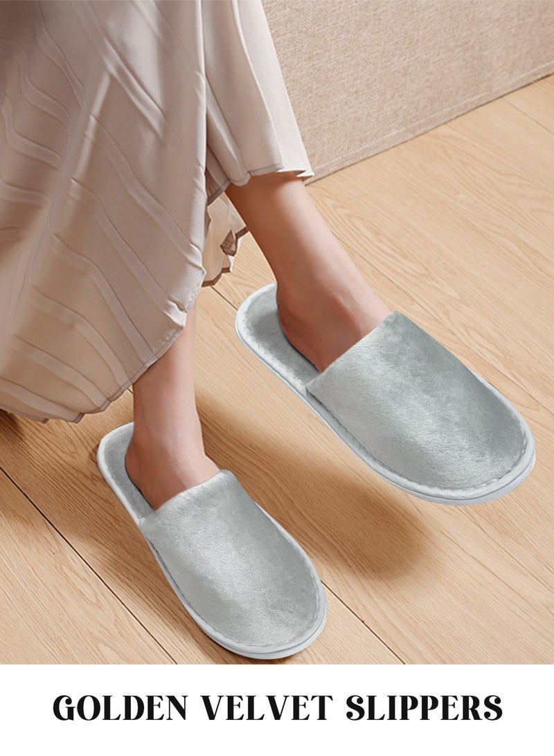 هومار كيت 6 أزواج من نعال الحمام، نعال غير قابلة للانزلاق للاستخدام مرة واحدة للضيوف، قابلة للغسل وإعادة الاستخدام، يمكن استخدامها كنعال للنساء والرجال والمنزل والحمام وغرفة النوم والفندق والعرائس - Image 2