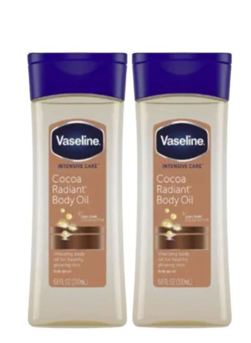 فازلين زيت الجسم إنتينسيف كير مع زبدة الكاكاو النقية أبيض 200مل 2علبه - Image 1